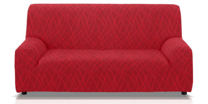 Funda cubre sofá elástica roja